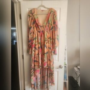 Flying Tomatoe Floral Multicolor Maxi Dress
